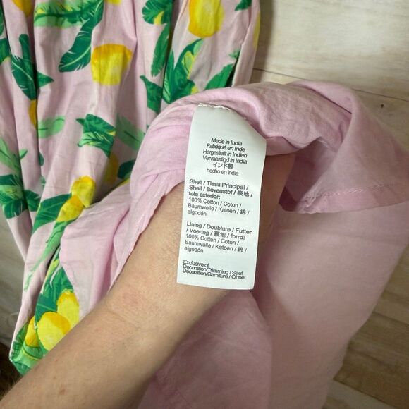 J. Crew Pink Lemon Square Neck MIDI Dress Women’s Size 4 - Picture 9 of 10